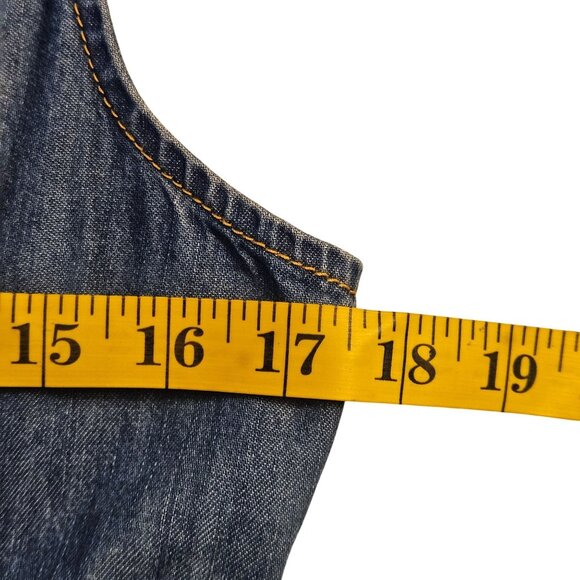 Free People Women Beau Ruffle Midi Western Dress Blue M Cowgirl Boho Cottagecore - Picture 6 of 14